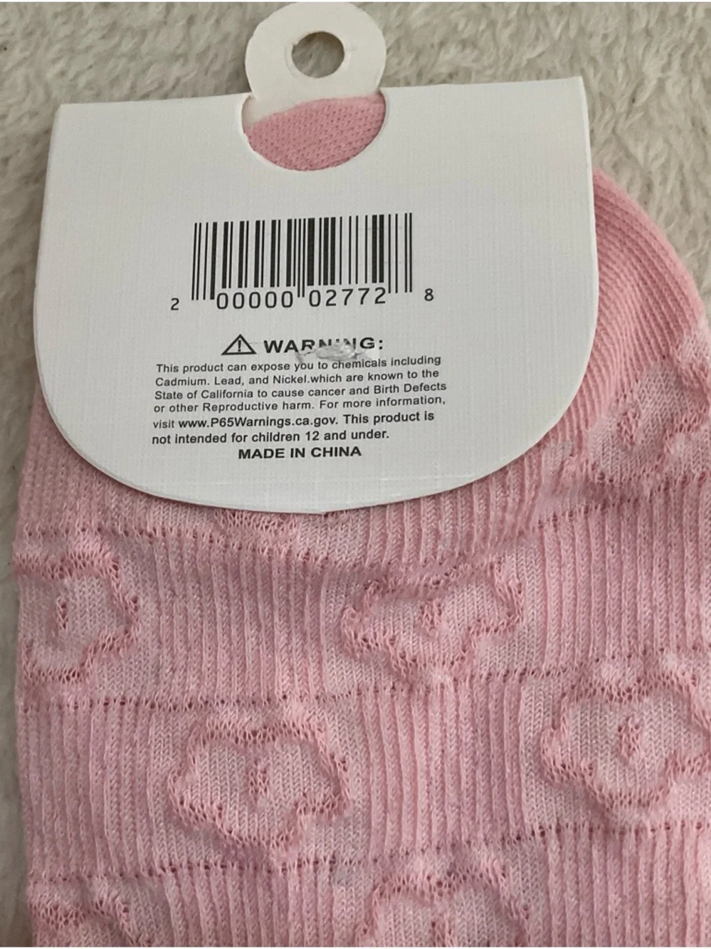 Pink Patterned Women's Socks - Picture 3 of 4